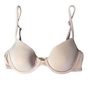 PINK Victoria’s Secret T-Shirt Demi Bra Nude Size 32B